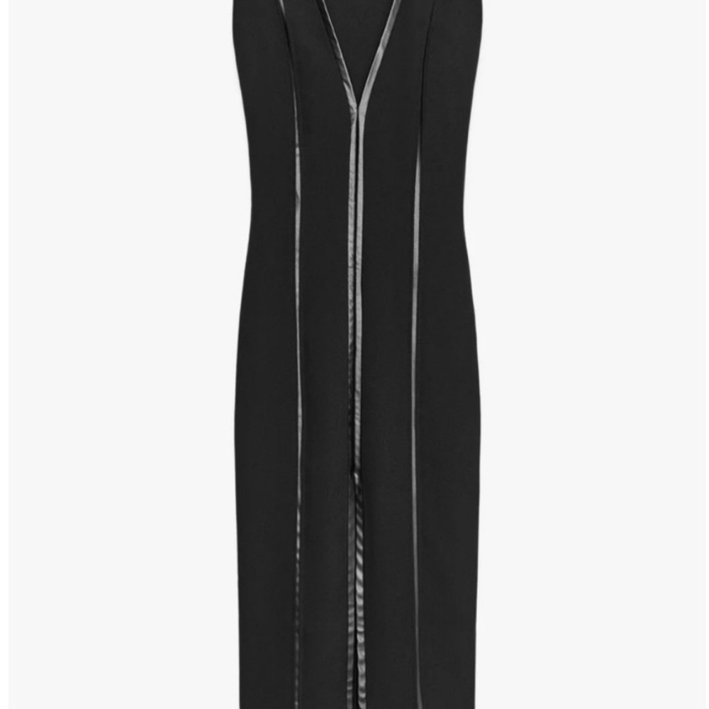 NWT Zara faux leather combination midi dress sz S - Picture 4 of 14
